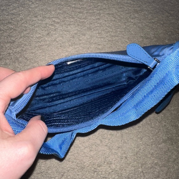 Prada Sky Blue Nylon Shoulder Bag - Picture 6 of 7